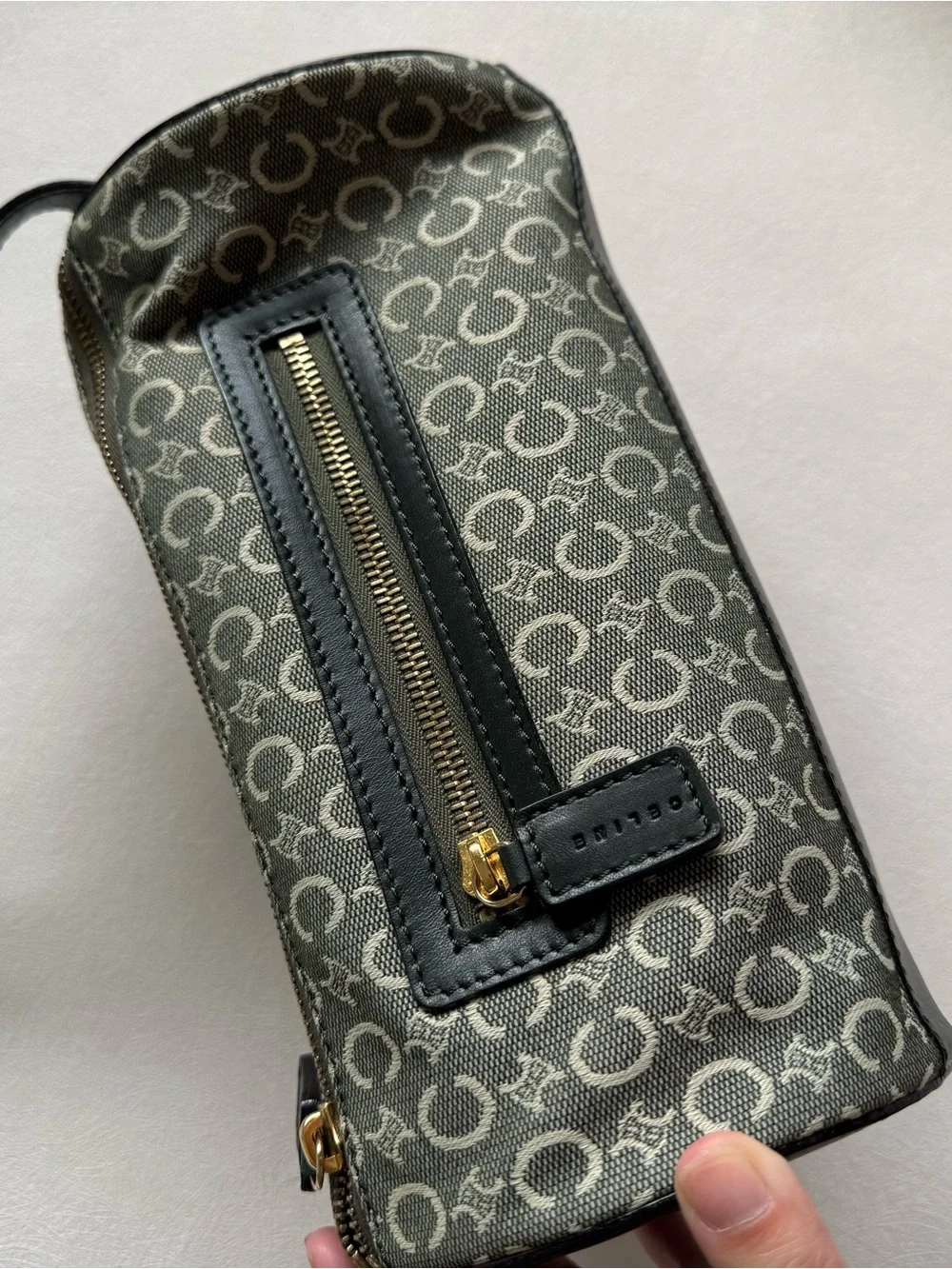 Celine Monogram Barrel Crossbody Bag